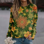 Naiste moe vabaaja j&otilde;ulutr&uuml;kk, &uuml;mara kaelusega pikkade varrukatega kampsun XXL ingver