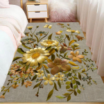 Lillede pastoraalne 3D prinditud vaip Kodukaunistused Sissep&auml;&auml;su uksematid Elutoa Vaibad Magamistoas Vaibad Laste vaip Vannimatt 80*160cm