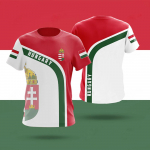 Ungari meeste T-s&auml;rk Veteran Soldier Crew Kaelusega l&uuml;hikeste varrukatega &uuml;laosa Ungari liputr&uuml;kiga &uuml;lisuur lahedad meester&otilde;ivad Camisa XL
