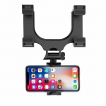 Autotelefoni hoidik auto tahavaatepeegliga telefonihoidik 360 kraadi iPhone 11 jaoks Samsungi GPS-i nutitelefoni alus universaalne must