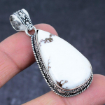 Wild Horse Gemstone Handmade 925 Sterling Silver Gift Jewelry Pendant 2.17 p0u64