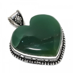 Green Onyx Gemstone Handmade 925 Sterling Silver Jewelry Pendant 2.01 a4c82