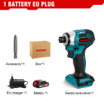 ONEVAN 600N.m juhtmeta harjadeta elektriline kruvikeeraja 5-k&auml;iguline elektriline l&ouml;&ouml;kkeeraja komplekt Makita 18V aku jaoks 1 Battery-EU