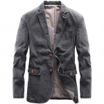 Meeste S&uuml;gis Uus Jakk &Uuml;likond Retro Denim &Uuml;likond Vabaaja V&auml;ike &Uuml;likond Ametlik &Uuml;he N&ouml;&ouml;biga &Uuml;likonna Jakk M