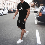 2023. aasta uus Summer Hot meeste T-s&auml;rk+l&uuml;hikesed p&uuml;ksid Meeste Spordikomplekt 3D LOGO Prindi Vaba aeg Mood l&uuml;hikeste varrukatega T-s&auml;rkide top komplekt M