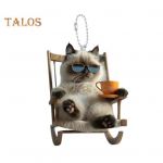 Kiiktool Kassi rippuv kaunistus Kodu siseruumides j&otilde;ulupuu auto tahavaatepeegel 2D lame akr&uuml;&uuml;list kassipoeg rippuv ornament Multifilm loomade ripats Cat