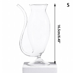 Veiniviski klaasist kuumakindel imemismahla piima joogitoru &otilde;lgedest tass Creative veiniklaasist k&otilde;rge kvaliteediga klaasist tass L