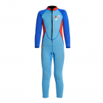 2,5 MM neopreenist laste m&auml;rg&uuml;skost&uuml;&uuml;mid Laste sukeldumiskost&uuml;&uuml;mid Pikkade varrukatega Poisid T&uuml;drukud Surfing &Uuml;hes t&uuml;kis ujumisriided Soojad S-front zipper sinine