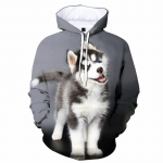 3D-prinditud husky Siberi koera kapuutsid Uus kevad-s&uuml;gis Meeste ja Naiste Laste Mood Vaba aeg L&otilde;bus Oversize Pullover Pusa XL