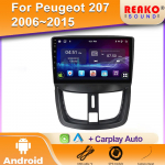 Android Autoraadio Multimeedia Peugeot 207 CC 207CC 2006 2007 2008 2009 2010-2015 2Din RDS Stereo DVD 4 core 1GB+32GB carplay