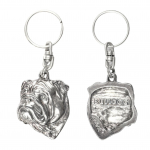 Bulldog, English Bulldog, British Bulldog I - Silver-plated dog pendant, handbag decoration, backpack pendant by Art-Dog brand