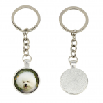 Bichon Frise, Bichon Tenerife, Bichon a poil frise - keychain in a box, own photo, keychain pendant from Art-Dog brand