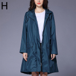 Naiste veekindel jope vihmamantlid vabaaja kapuutsiga &otilde;ues ja moes Unisex pikk mantel L