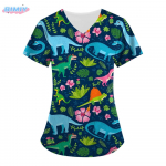 Medical Pluus Clinic Haigla T&ouml;&ouml;riided Tervishoid &Otilde;de Kass Print Vormiriietus Hooldaja T&ouml;&ouml;tav L&uuml;hikeste Varrukatega Topid Naiste T-s&auml;rk P&otilde;etamine S