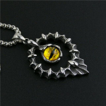 Mens Punk Hell Evil Red Eye ripats 316l roostevabast terasest kaelakee kett -C123 60cm punane