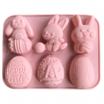 Easter Bunny silikoonvorm 3D muna&scaron;okolaadivorm toidukvaliteediga BPA-vaba kuumakindel tarretispudingivorm A