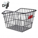 Jalgratta tagumine hoiukorv Raske, suure mahutavusega universaalne MTB maantee m&auml;gijalgratta metalltraadist korv Jalgrattatarvikud A must