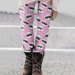 Naiste vabaaja Halloweeni mustriga &otilde;ues liibuvad elastsed joogap&uuml;ksid k&auml;rbitud p&uuml;ksid S safran