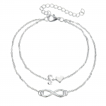 Letter topelt jalakett Infinite Love Chain naiste jalakett suvekink rannakink emale S h&otilde;be