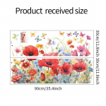 V&auml;rvitud roheline taim Yu Mei inimlill liblikas magamistuba elutuba kodu kaunistamine dekoratiivne seinakleebis 30*90CM*2PCS/fun-c5