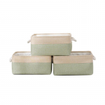 Kokkupandav hoiukorv kodutarvete jaoks Puuvillane ja linane karp aluspesu jaoks Sokid Beebi m&auml;nguasjad Korraldaja tarvikud 31x21x13cm