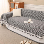 Moodne Houndstooth diivani katte matt tekk Elutuba kolm istet diivani asend V&auml;ljaviskamine matka pikniku tekk 180x130cm