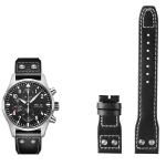 Klassikaline 21mm 22mm IWC jaoks Ehtne Nahast K&auml;ev&otilde;ru Suur Pilot Leegitseja V&auml;ike Prints Mark18 Seeria Rihm Paju Naastuga K&auml;ev&otilde;ru Mees 21mm gray
