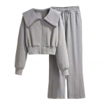 2 tk/komplekt naiste mantlip&uuml;kste &uuml;likond, alla keeratav krae, t&otilde;mblukuga pikad varrukad, paks M must