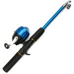 Kompakt teleskoopiline &otilde;ngeritvakomplekt, ideaalne merest landiga p&uuml;&uuml;dmiseks fishing rod + blue fishing reel