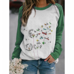 Uus looduslik maastik Maalimine Lilledega 3D Prinditud Naiste Pusad T&auml;navar&otilde;ivad Dressid Suured Pullover Spordidressid T&uuml;drukute Riided S