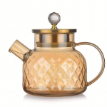 1800ml/1000ml merevaiguv&auml;rvi teemantklaasist majapidamisveekeetja kuumakindel paksendatud klaasist majapidamismahla lillede teekann 1000ml