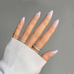 Kandke manik&uuml;&uuml;ri Wear Nail Piece Sinine ja valge Prantsuse kantav manik&uuml;&uuml;r Kunstk&uuml;&uuml;s