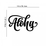 1 tk Aloha Metal Home Sildid Sein Art Decor Dekoratiivne Aktsent Metal Art Seina Silt Kodukaunistus Seinakaunistused Metallist seinariide Kunstiteos must