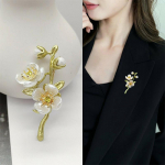 Vintage Temperament Roheline Jasmiini P&auml;rlipross Naistele Kleit Riided Ehted Aksessuaarid Kingitus 1pc