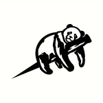 Stiilne 1 tk Metal Panda Silhouette Cutout Rustikaalne sisekujundus &otilde;ues kodu ja aia jaoks Elegantne majasoojenduskingitus, mis paistab silma. must