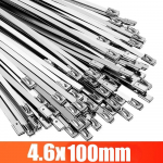 100 tk roostevabast terasest kaablisidet Korduvkasutatavad isetihenduvad kinnitusr&otilde;ngad Kaabliside Mitmeotstarbeline metallist riistvara Kaablikorraldaja 4.6x100mm