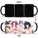 Seksikas must pitsiga maagiline kruus BSKT-165 Tassid ja kruusid Keraamiline tass V&auml;rvi muutev kruus Diskoloratsioon Kohvikruus Anime Personaliseeritud kingitused 301-400ml