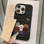 Telefoni&uuml;mbris iPhone 11 13 XR XS Max &uuml;mbrisele iPhone 12 14 15 16 Pro Max 12 Pro 15 Plus Nahast v&auml;rvitud veekindel kukkumis- ja kulumiskindel multikas iPhone 16 Pro Max valge