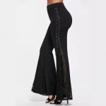 Rosegal Plus Size pitspaneelist t&otilde;mmatud p&uuml;ksid koos paeltega S must