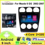 Autoraadio Android 13 Mazda 6 jaoks 2002 2003 2004 2005 2006 2007 2008 Multimeedia Video M&auml;ngija Navigatsioon GPS WIFI Juhtmevaba Carplay 4 core 1GB+32GB carplay