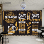 Kohandatud k&auml;sitsi maalitud &Otilde;lle tervitus Toidu veini Kardinad Magamistoa k&ouml;&ouml;gi kardinad BBQ restorani Vana t&ouml;&ouml;stuslik stiil Baari kardinad 100W130H(CM)40x51in&Rod Pocket white