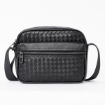 Kootud Ehtsa Nahast Crossbody Kott Meeste Mood Horisontaalne Vabaaja &Otilde;lakott Suvine Kerge V&auml;ike Kott &Auml;rimeeste Kott must
