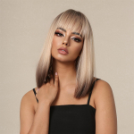 Parukas Naine Uus Rangluu L&uuml;hikesed Juuksed Sirged Juuksed J&auml;rkj&auml;rguline Muutus Blond Simulatsioon Peanahk Looduslikud Keskmise Pikkusega Juuksed T&auml;ispea Kate