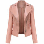 Naiste kunstnahast jope Moto Biker l&uuml;hike mantel PU Mootorrataste v&otilde;idus&otilde;itja revkrae Crop Blazer Punk Rock Stiilne neetidega &uuml;ler&otilde;ivad Mood Tops Riietus XS