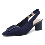Naiste k&otilde;rge kontsaga sandaalid Mood Terava ninaga Kootud Hingav Libisemiskindel Kummitald Slingback Kingad Mood Seksikad Kleidikingad 41 black