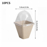 10 TK kaanega seemikutops Puuviljade juurviljade seemnete idanemise tass seemikute kasvatamise potid Biolagunevad &uuml;hekordselt kasutatavad