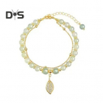 Naiste k&auml;ev&otilde;ru Faux Jade sileda helme lehe maap&auml;hkli ripats &Otilde;nne Reguleeritava pikkusega Rhinestone'i k&auml;ev&otilde;ru Prom igap&auml;evased randme ehted B