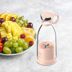 Elektriline mahlapressi tass 380ml Puuvili Kaasaskantav V&auml;ike Mahlapress Mini Blender Reisimiseks roosa