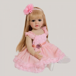 Armsad 55 cm Reborn beebit&uuml;drukud Betty t&auml;ielikult silikoonkehaga simulatsiooninukud pikkade juustega v&auml;ikelaste riietumism&auml;ngumaja m&auml;nguasjad laste s&uuml;nnip&auml;evaks j&otilde;ulukingituseks gold hair