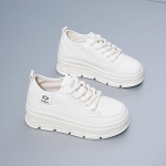 Vabaaja jalutusk&auml;igukingad naistele Mugavad PU-nahast paeltega paksu platvormiga tossud Libisemiskindlad tennised Naiste hingavad jooksujalatsid 35 beež